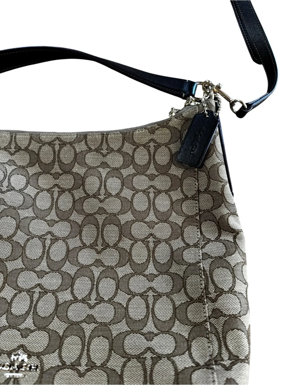 Coach Outlined Signature Celeste Convertible Hobo Bag